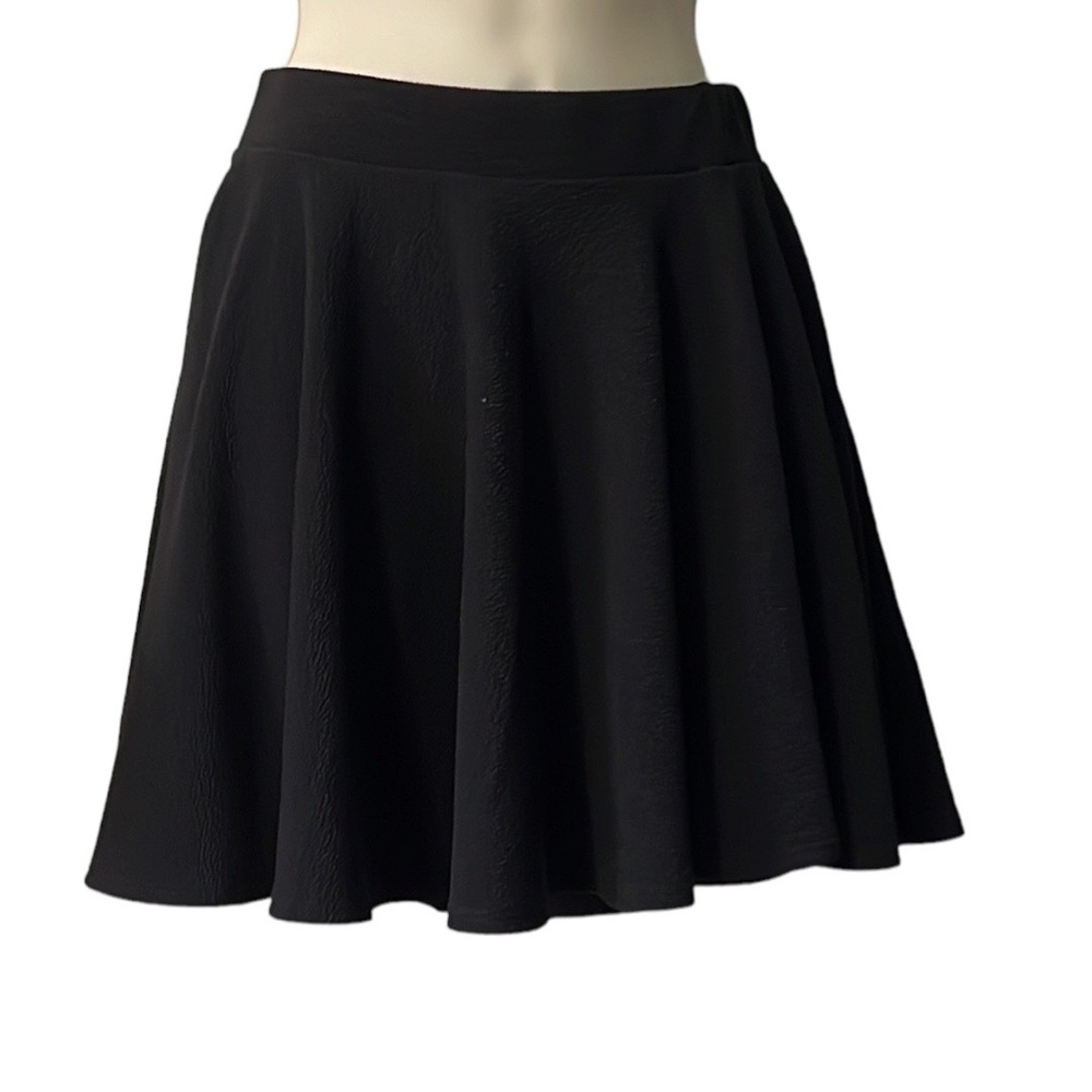 Moxeay women's A-line flared black skater mini skirt size small - Picture 2 of 4